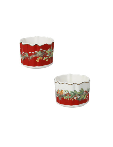 PORCELAIN CAROL BAKING CUP 2 PC SET | Brandani