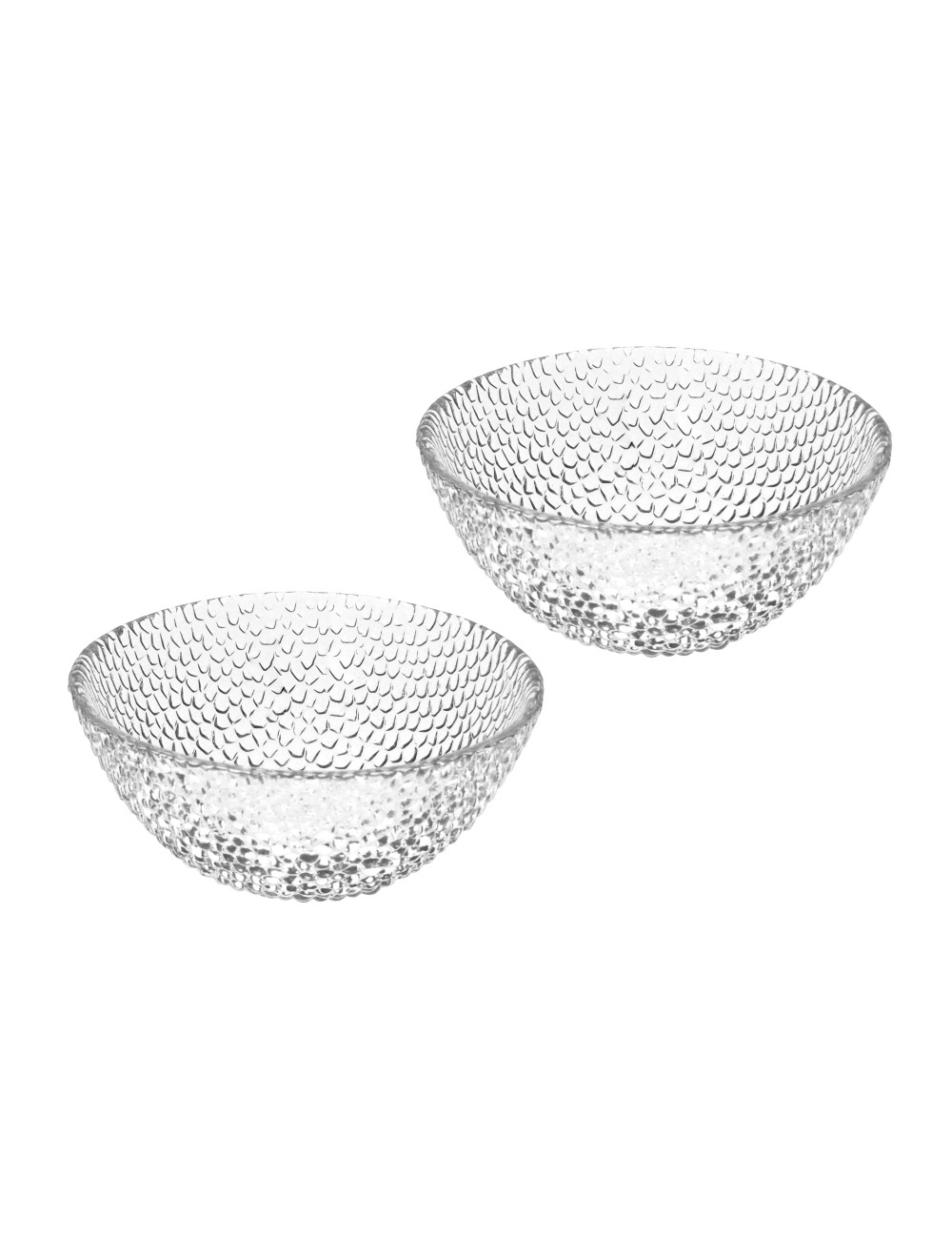 TRANSPARENT GLASS DROP BOWL SET 2 PIECES CM D 16 | Brandani