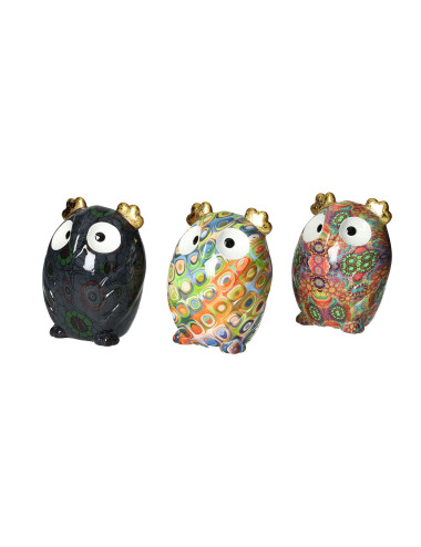 DOLOMITE OWL MONEY BOX ASSORTED DECORATION | Brandani