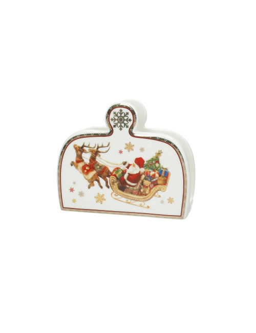 PORCELAIN CHRISTMAS NAPKIN HOLDER | Brandani