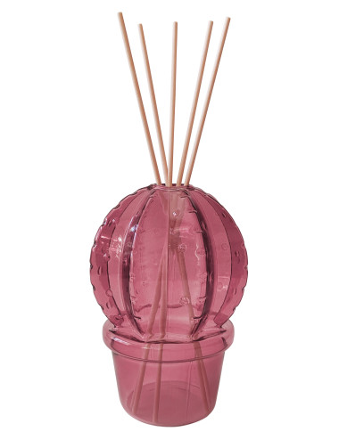 CACTUS PURPLE GLASS FRAGRANCE DIFFUSER W/FIBER WOOD STICKS | Brandani