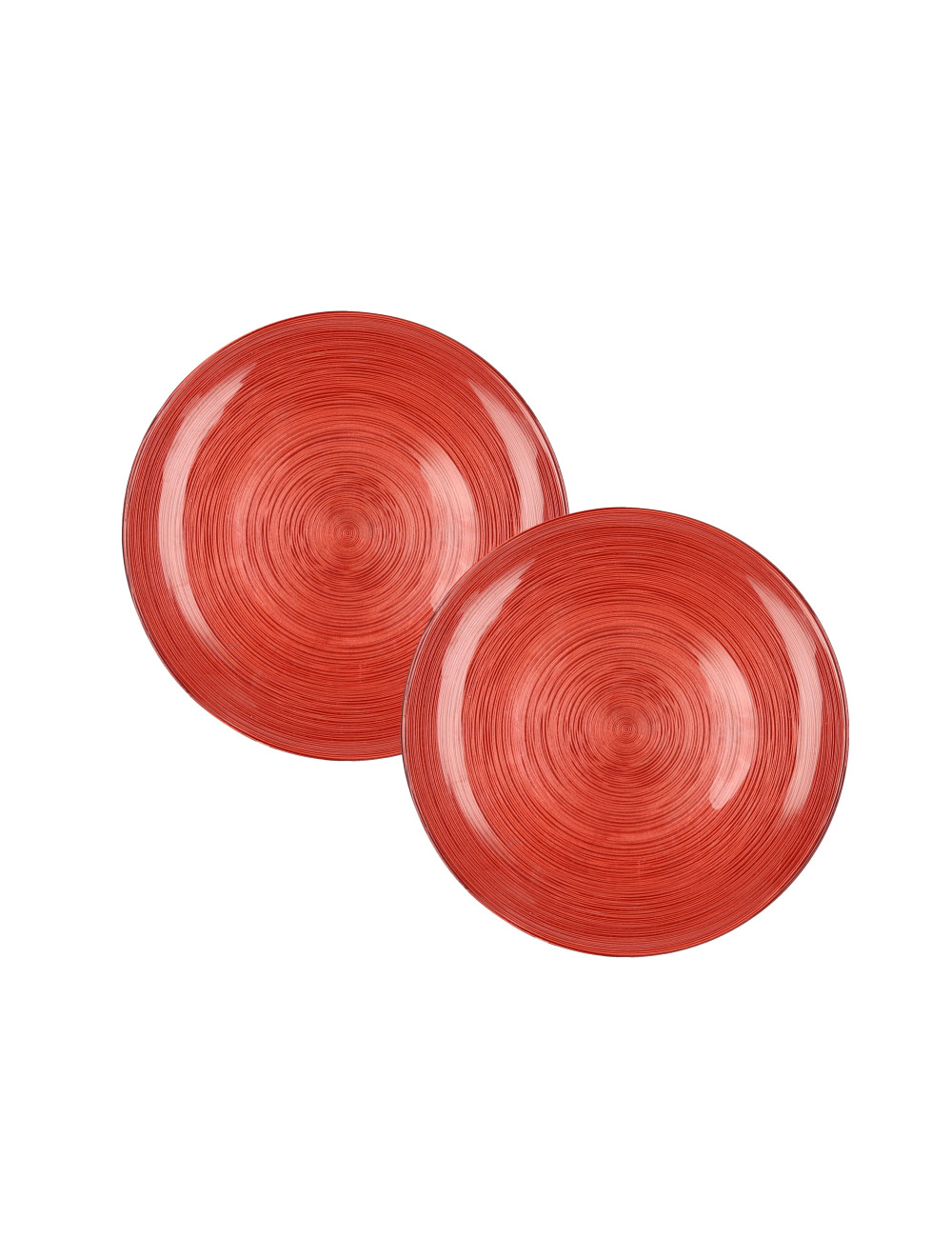 GLASS ARES ORANGE LITTLE PLATES SET 2 PIECES CM D 21 | Brandani