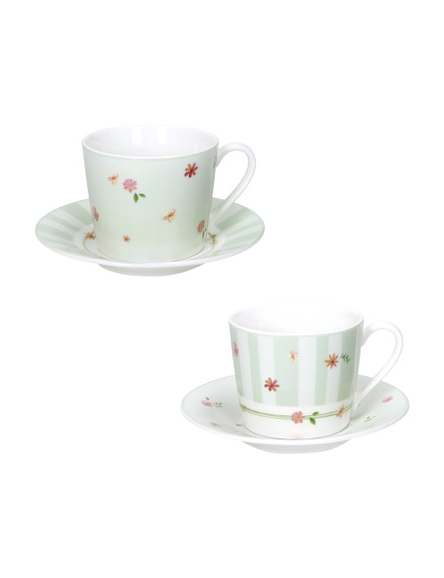 TAZZINA CAFFE' POLLINE CON PIATTINO SET 2 PZ NEW BONE CHINA | Brandani