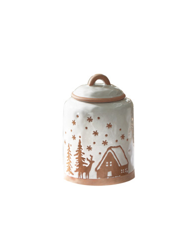 GINGERBREAD FOREST JAR STONEWARE | Brandani