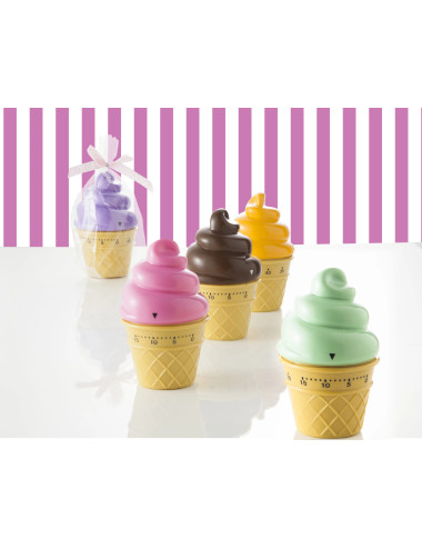 TIMER CONO GELATO COLORI ASSORTITI ABS | Brandani