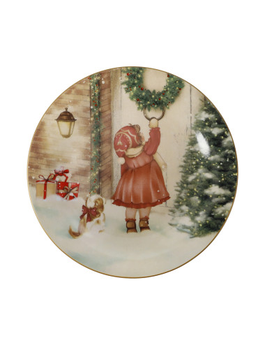 CUCCIOLI PORCELAIN SMALL PLATE (GIRL) | Brandani