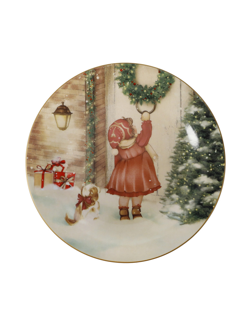 CUCCIOLI PORCELAIN SMALL PLATE (GIRL) | Brandani