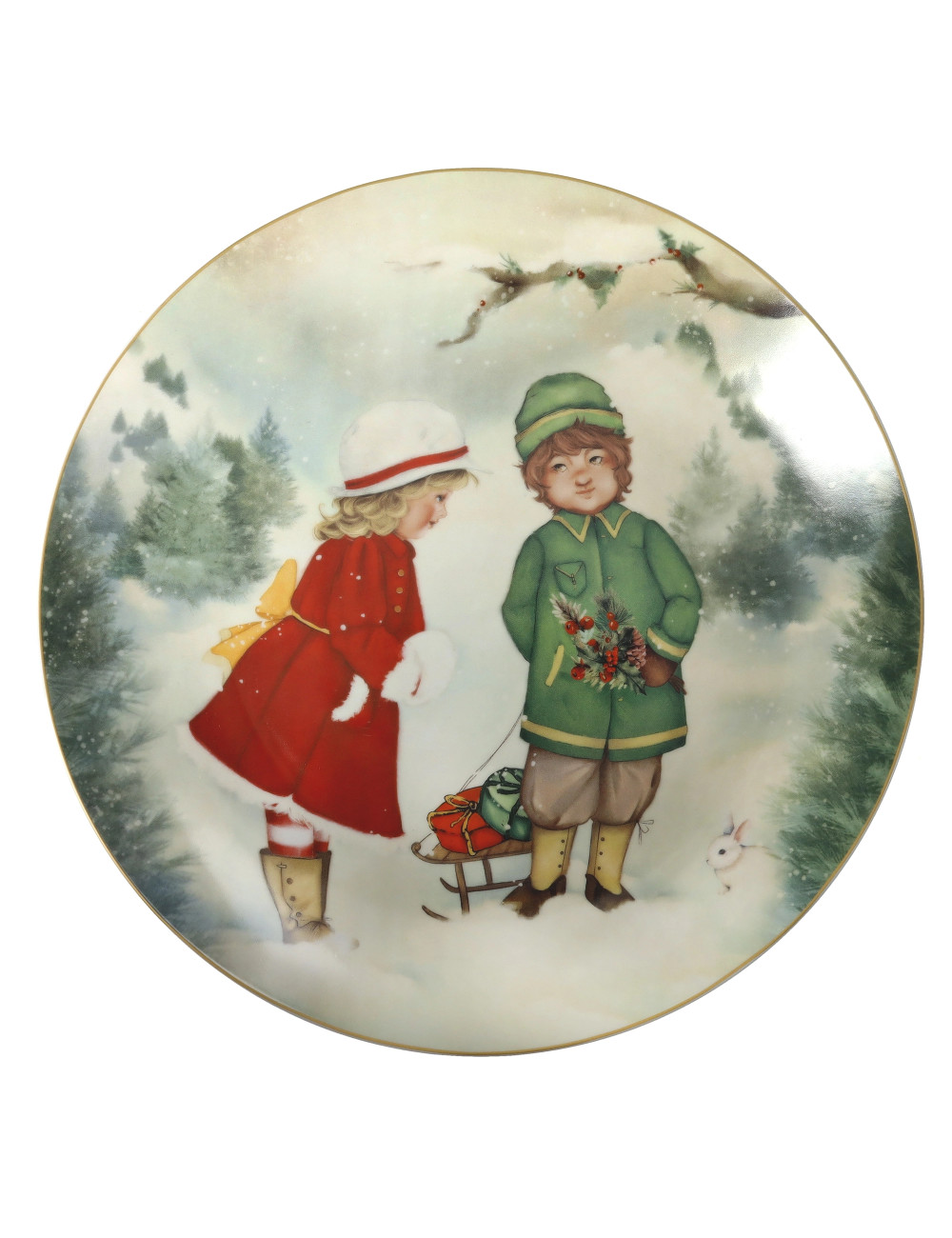 CUCCIOLI PORCELAIN PLATE (ROMANTIC KIDS) | Brandani