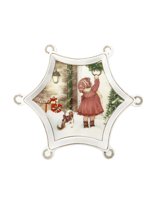 CUCCIOLI NEW BONE CHINA GIRL TRAY | Brandani