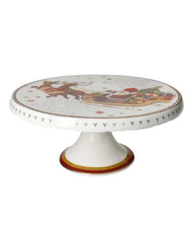 PORCELAIN CHRISTMAS CAKE STAND | Brandani