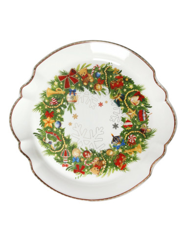 PORCELAIN CHRISTMAS SERVING TRAY | Brandani