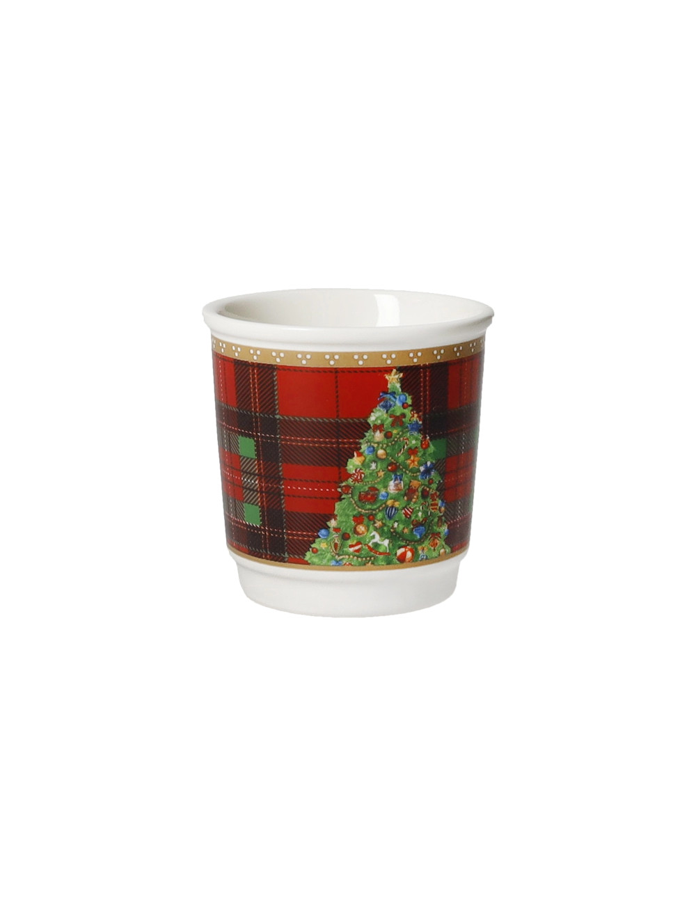 BICCHIERINO CHRISTMAS SET 4 PZ NEW BONE CHINA | Brandani