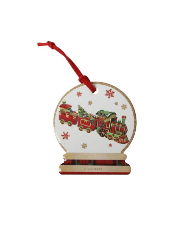 CERAMIC/CORK CHRISTMAS DECORATION 4 PC SET | Brandani