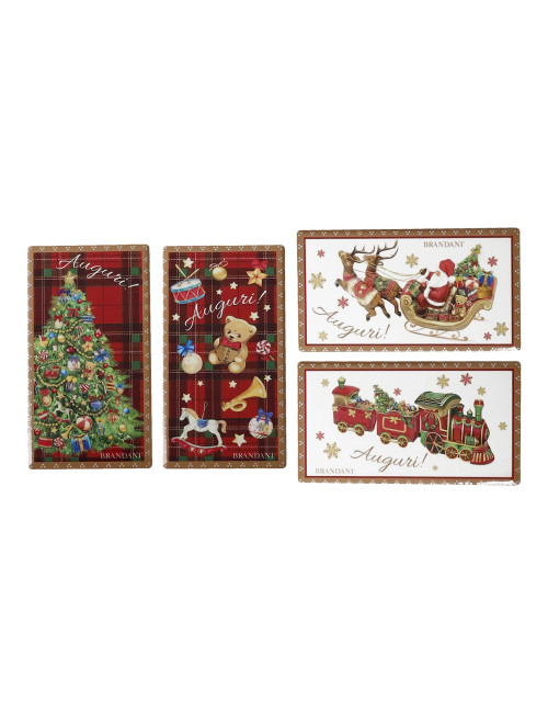 MAGNETI CHRISTMAS AUGURI SET 4 PZ CERAMICA | Brandani