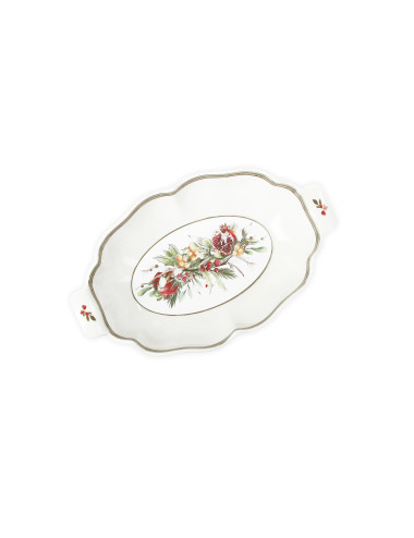 PORCELAIN CAROL OVAL STARTERS TRAY | Brandani