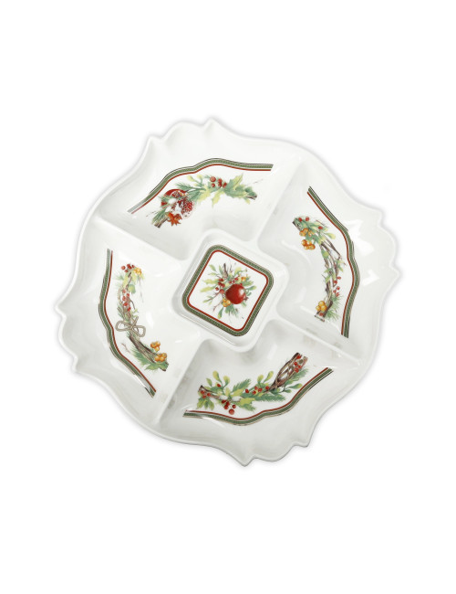 PORCELAIN CAROL STARTERS TRAY | Brandani