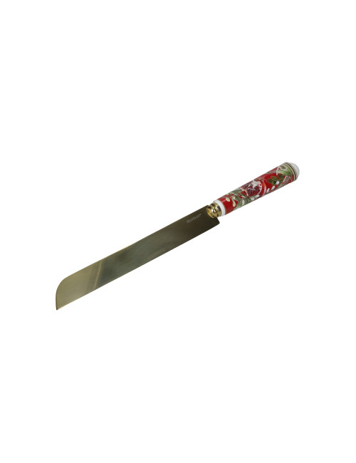 COLTELLO TORTA CAROL GOLD INOX C/MANICO CERAMICA  | Brandani