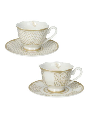 TAZZINA CAFFE GOLDEN EYE SET 2 PZ NEW BONE CHINA | Brandani