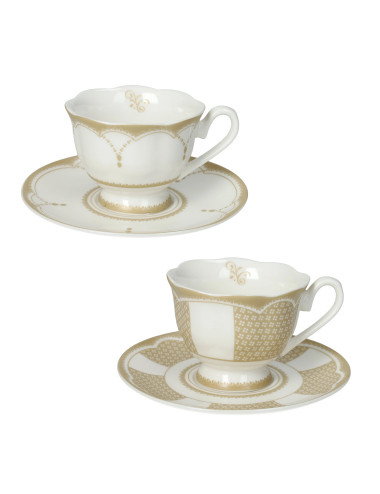 TAZZINA CAFFE GOLDEN EYE SET 2 PZ NEW BONE CHINA | Brandani