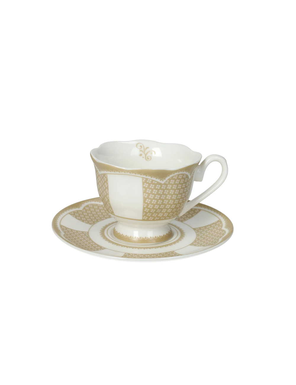 TAZZINA CAFFE GOLDEN EYE SET 2 PZ NEW BONE CHINA | Brandani