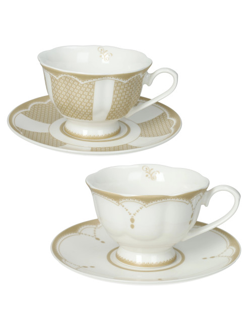 TAZZA THE GOLDEN EYE SET 2 PZ NEW BONE CHINA | Brandani