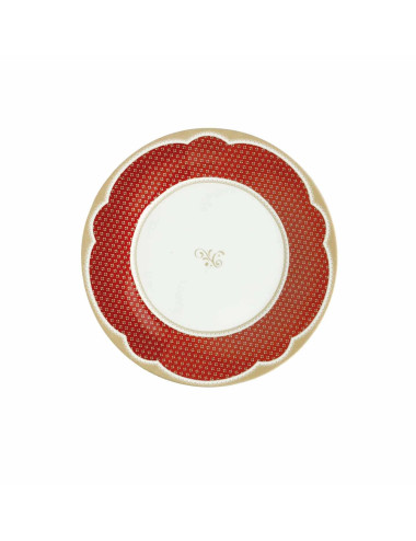 TAVOLA 18 PZ GOLDEN EYE RED PORCELLANA | Brandani