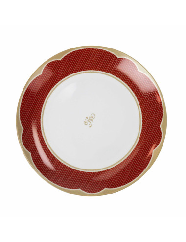 PIATTO PORTATA GOLDEN EYE RED PORCELLANA | Brandani