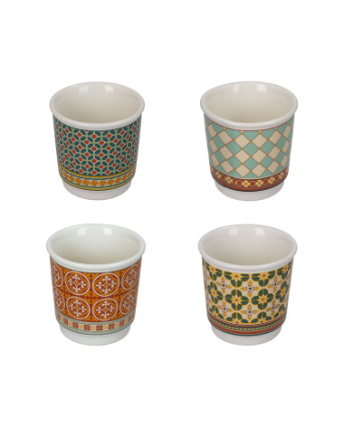 NEW BONE CHINA LE CEMENTINE COLLECTION SMALL GLASS 4 PCS SE | Brandani