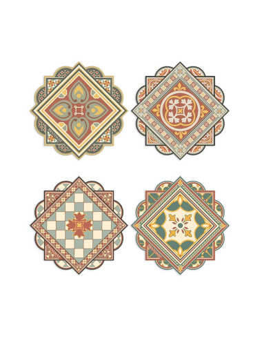 DECORATION LE CEMENTINE SET 4 PZ CERAMICA/SUGHERO | Brandani