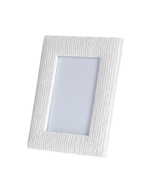 INTRECCIO WHITE POLYRESIN PHOTO FRAME INT.10X15 | Brandani