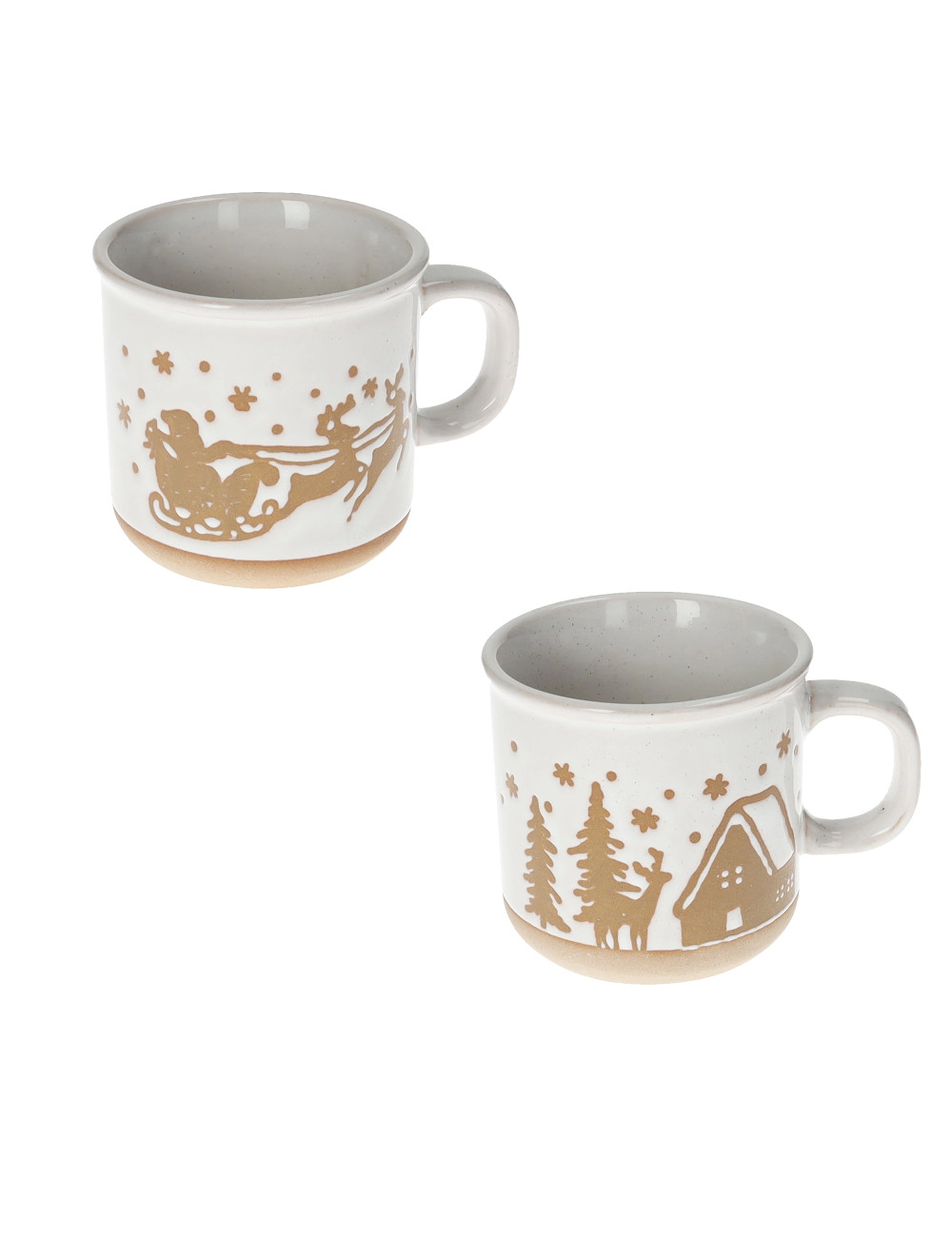 GINGERBREAD COFFEE CUP 2 PC SET STONEWARE | Brandani