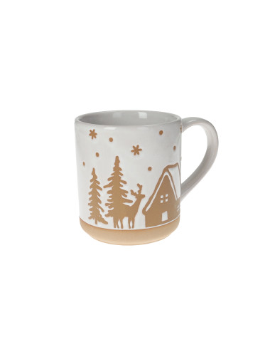 GINGERBREAD FOREST MUG STONEWARE | Brandani