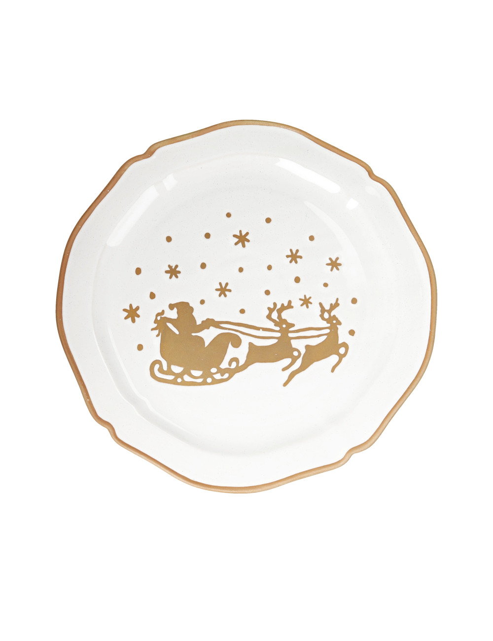 GINGERBREAD SLEIGH PLATE STONEWARE | Brandani