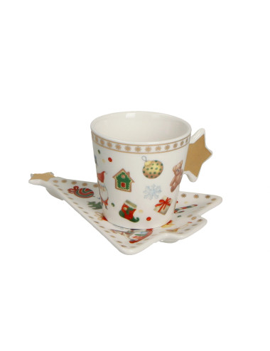 CHICCHI E BALOCCHI NEW BONE CHINA 2 PCS COFFEE CUPS SET | Brandani