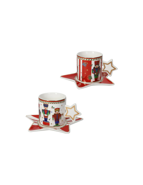 TAZZINA CAFFE LO SCHIACCIANOCI SET 2 PEZZI NEW BONE CHINA | Brandani