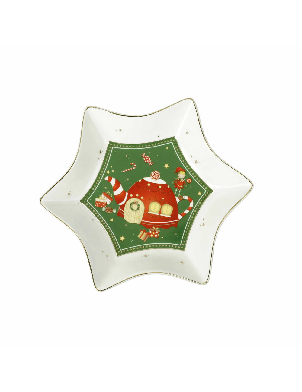 ELFOMAGIA NEW BONE CHINA STAR TRAY | Brandani