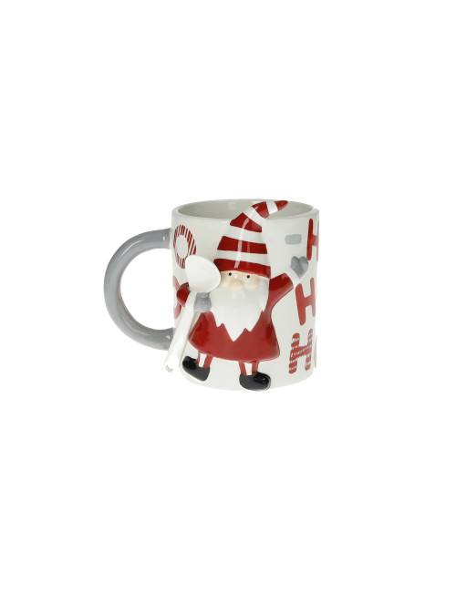 MUG HO-HO-HO SANTA CLAUS C/CUCCHIAINO DOLOMITE | Brandani