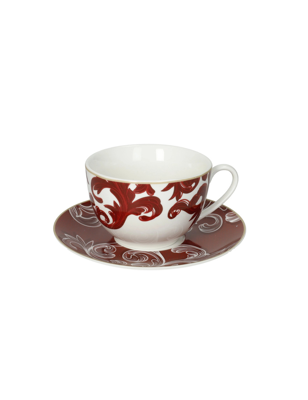 TAZZA THE' ROYAL RED SET 2 PZ NEW BONE CHINA | Brandani