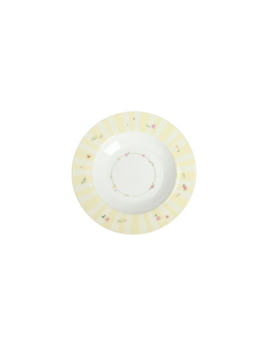 TAVOLA 18 PZ POLLINE GIALLO NEW BONE CHINA | Brandani