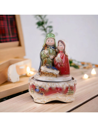 PORCELAIN NATIVITY W/MUSIC BOX | Brandani