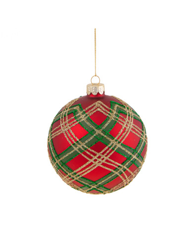 GLASS TARTAN BALL | Brandani