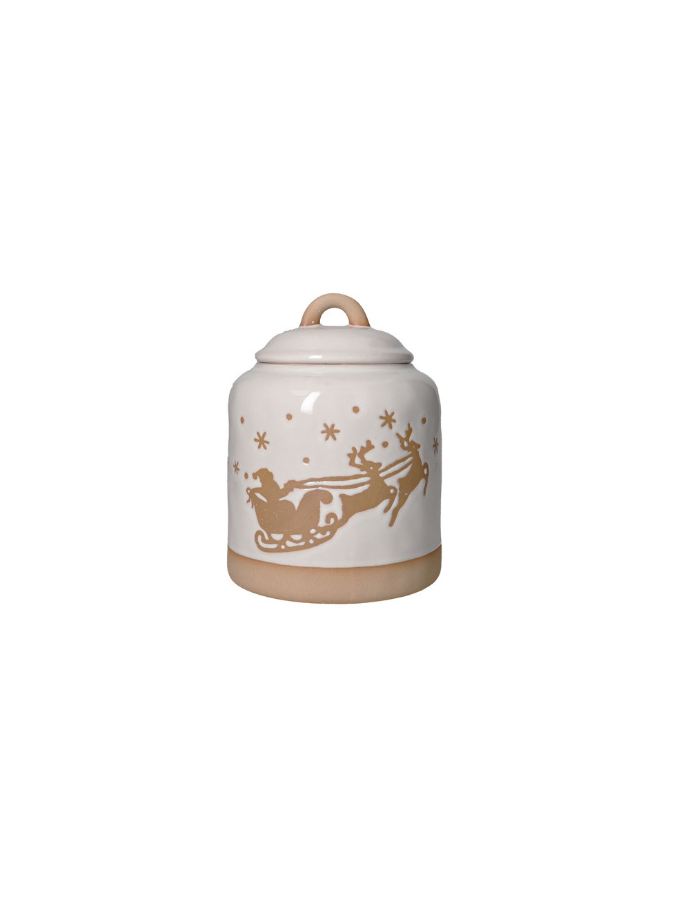 GINGERBREAD SLEIGH  JAR STONEWARE | Brandani