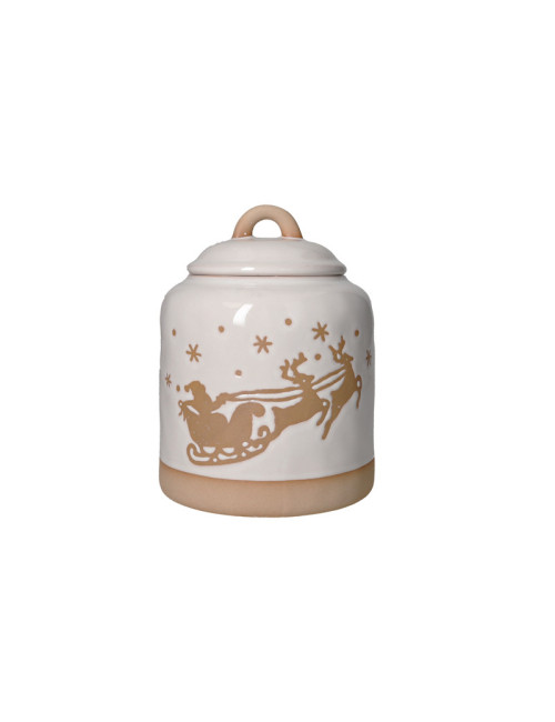 GINGERBREAD SLEIGH  JAR STONEWARE | Brandani