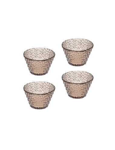 MOKA GLASS DROP LITTLE BOWLS SET 4 PIECES | Brandani