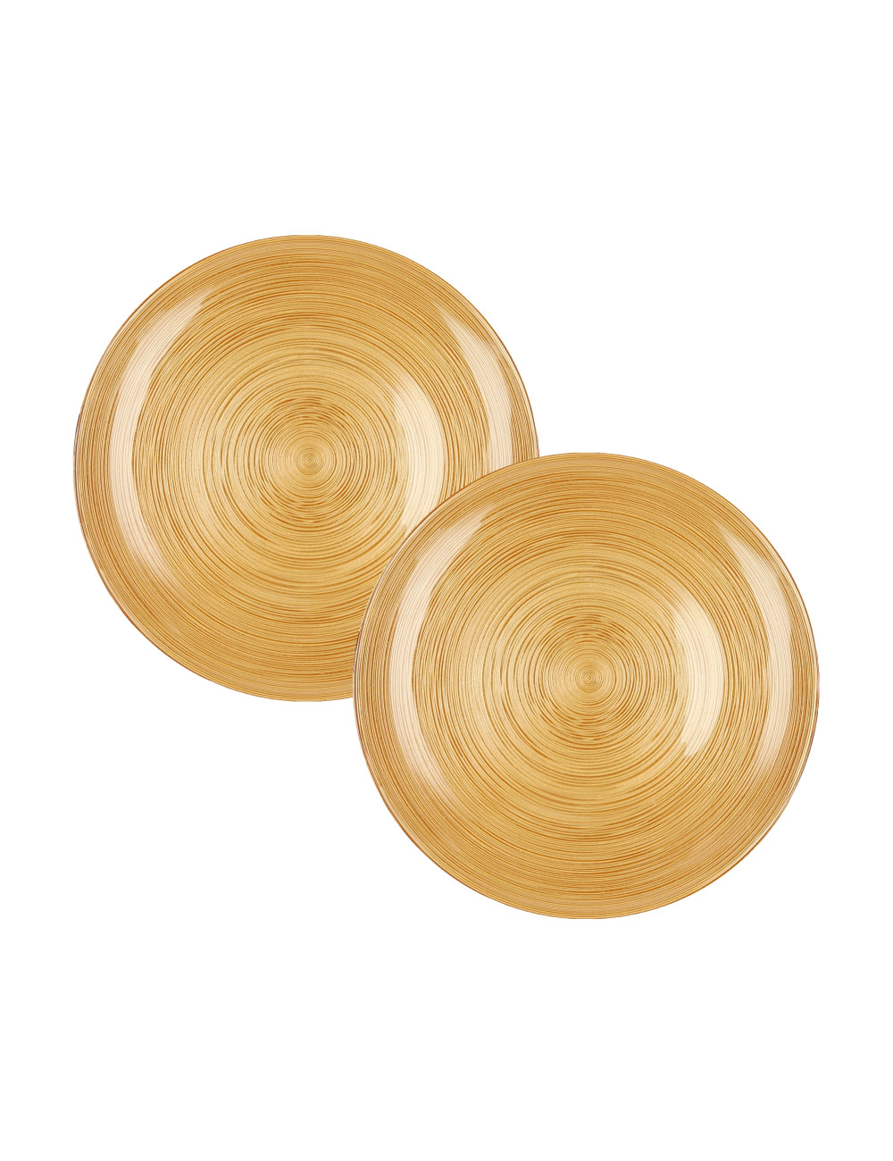 PGLASS ARES OCHRE LITTLE PLATES SET 2 PIECES CM D 21 | Brandani