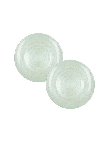 GLASS ARES SEA-WATER BLUE LITTLE PLATES SET 2 PIECES CM D 2 | Brandani