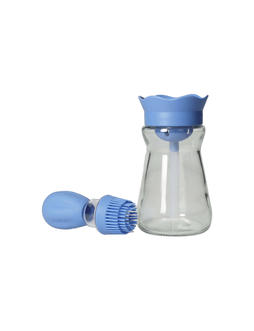 GLASS CRUET W/DISPENSER AND SILICONE BRUSH ASS.COL.8PC | Brandani