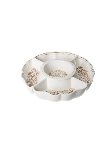 EXCALIBUR PORCELAIN APPETIZER TRAY | Brandani