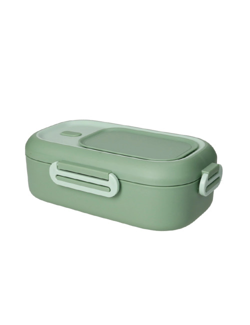 LUNCH BOX VERDE C/DOPPIO COMPARTO E POSATA DUE IN UNO INOX/ | Brandani