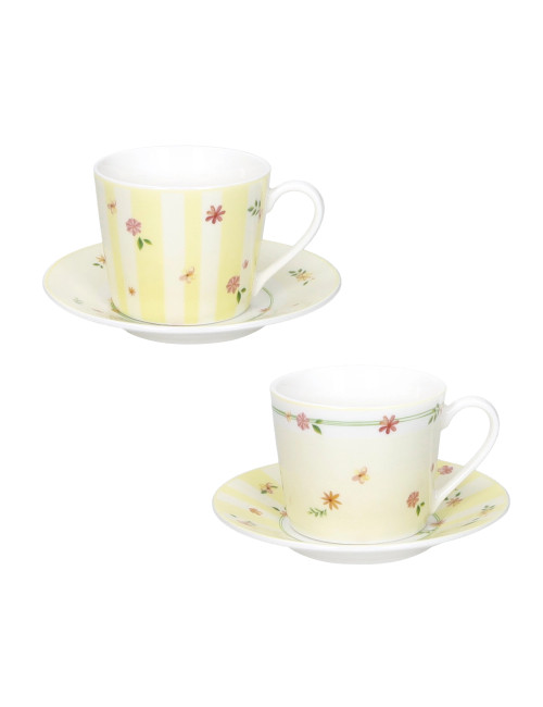 TAZZINA CAFFE' POLLINE GIALLO CON PIATTINO SET 2 PZ NEW BON | Brandani